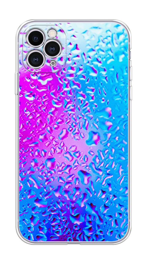 

Чехол на Apple iPhone 11 Pro "Капли на стекле", Голубой;розовый, 12350-3