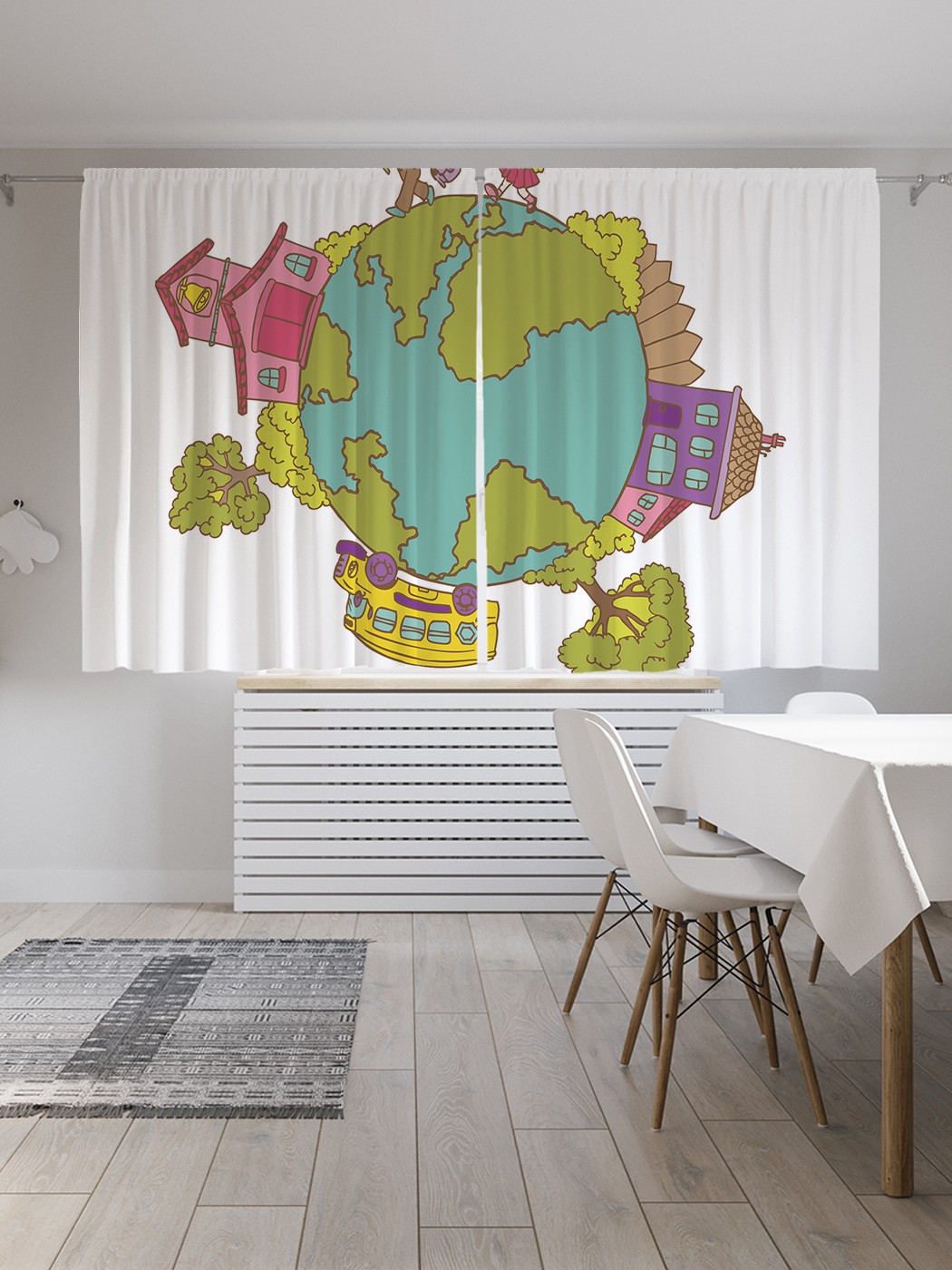 

Классические шторы JoyArty "Возвращение в школу", серия Oxford DeLux, 2 полотна 145x180 см, Возвращение в школу