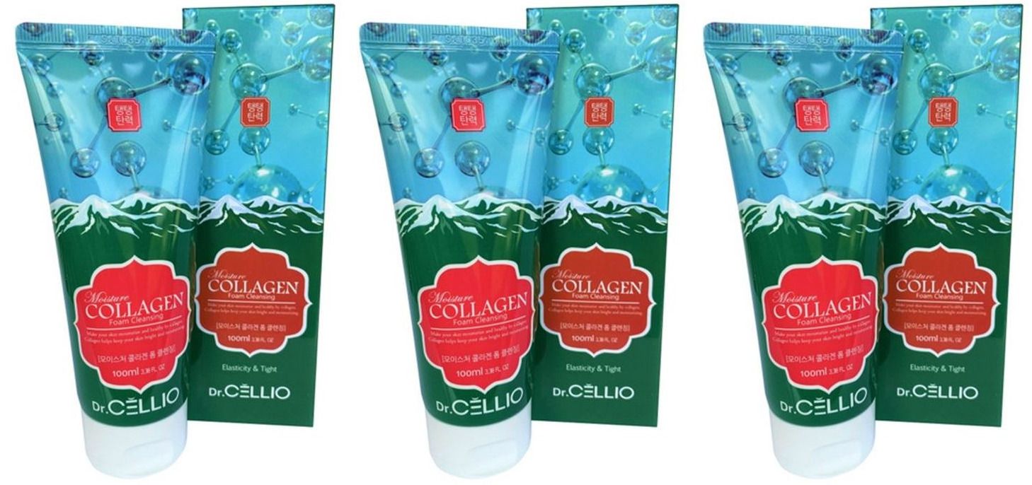 

Пенка для умывания Dr. Cellio Collagen Derma Lift Solution 100 мл 3 шт, 8809674290357