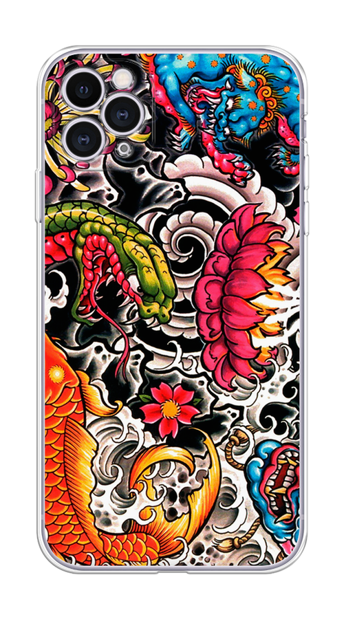 

Чехол на Apple iPhone 11 Pro "Японское искусство", Красный;оранжевый;голубой, 12350-4