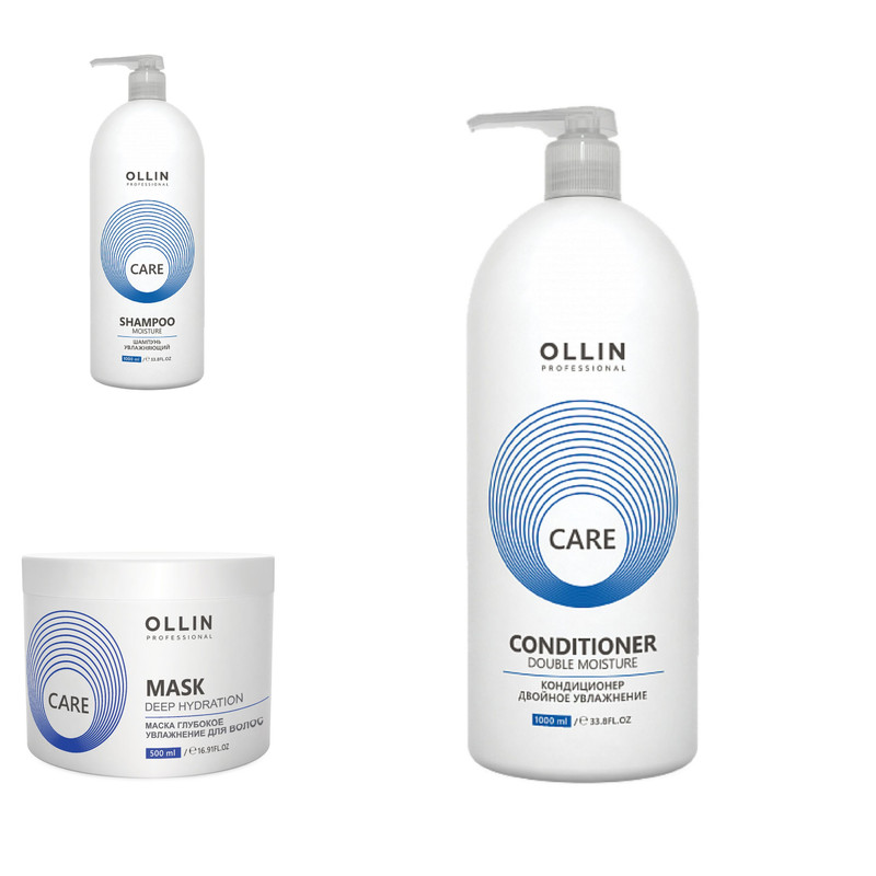 Набор Ollin Professional OLLIN CARE Глубокое Увлажнение шампунь для волос professional care expert spirulina and protein complex 500мл