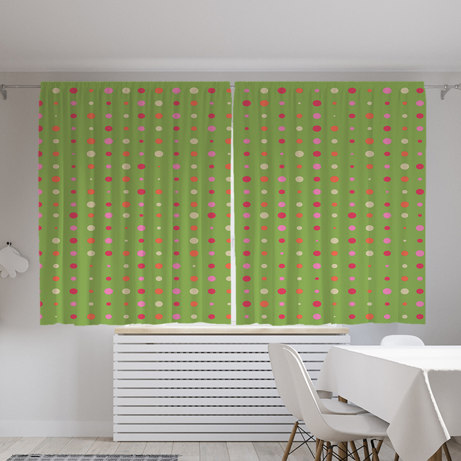 

Классические шторы JoyArty "Яркие цвета гороха", серия Oxford DeLux, 2 полотна 145x180 см, Яркие цвета гороха