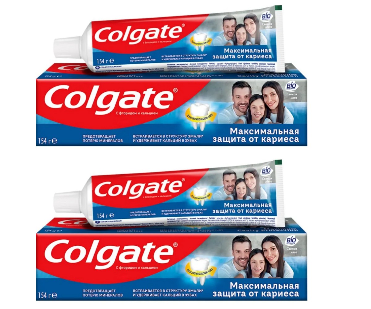 Зубная паста Colgate Максимальная защита от кариеса Свежая мята, 100 мл х 2 шт