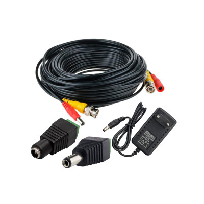 Комплект Mobicent К-10 для системы видеонаблюдения кабель 10 м, переходники и блок питания