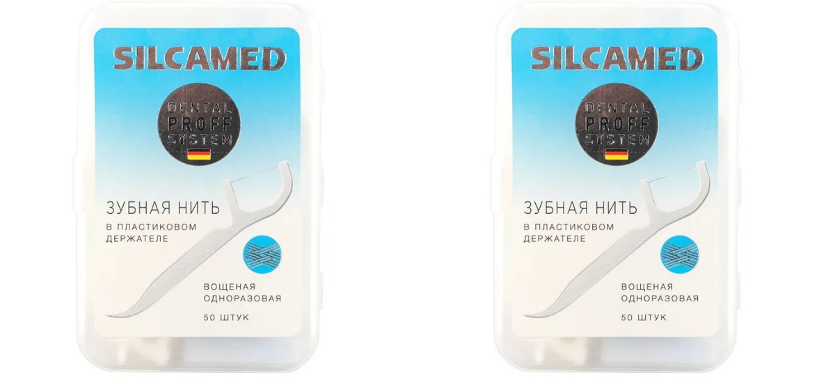 Зубная нить Silcamed Dental Proff System, 50 шт х 2 уп