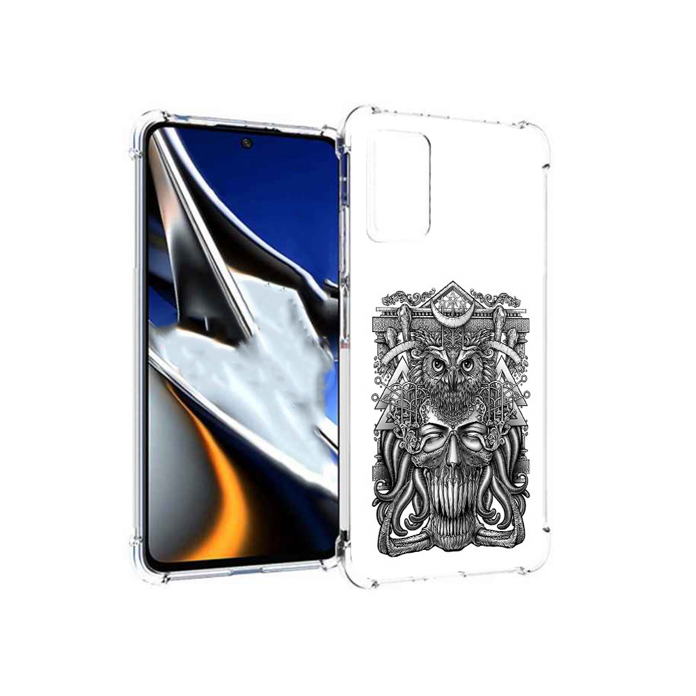 

Чехол MyPads Tocco для Xiaomi Poco X4 Pro 5G зубастая сова, Прозрачный, Tocco