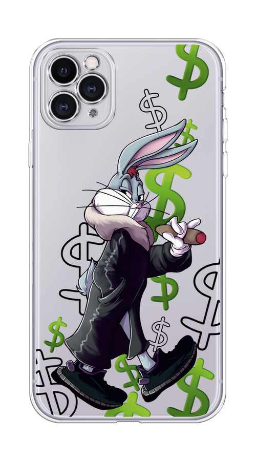 

Чехол на Apple iPhone 11 Pro Max "Rich Bugs Bunny", Зеленый;черный;голубой, 12250-6