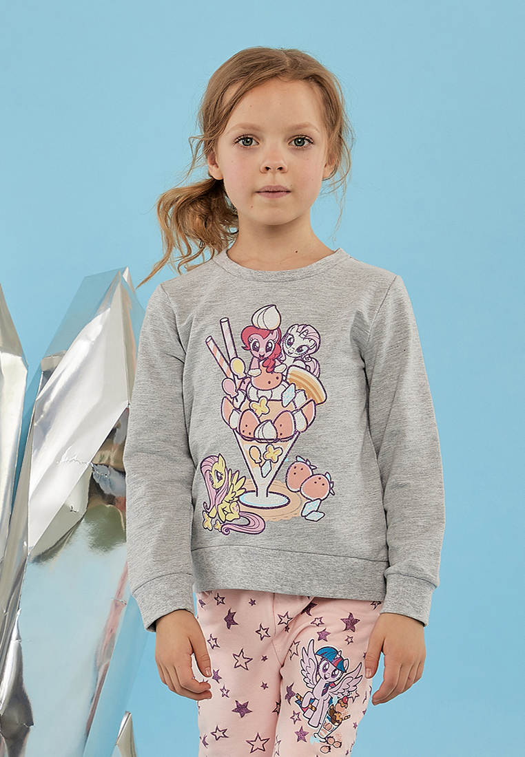 фото Толстовка детская my little pony aw19mlp063737 светло-серый р.98