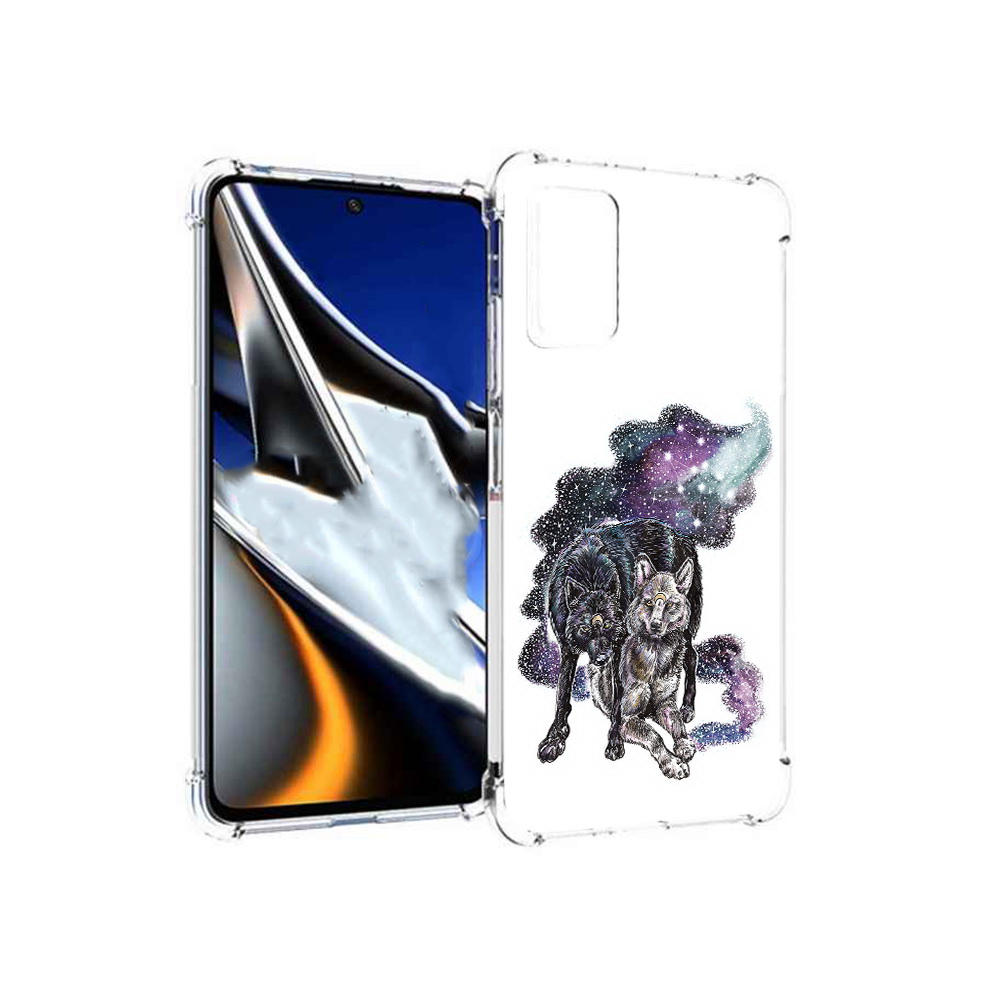 

Чехол MyPads Tocco для Xiaomi Poco X4 Pro 5G звездные волки, Прозрачный, Tocco