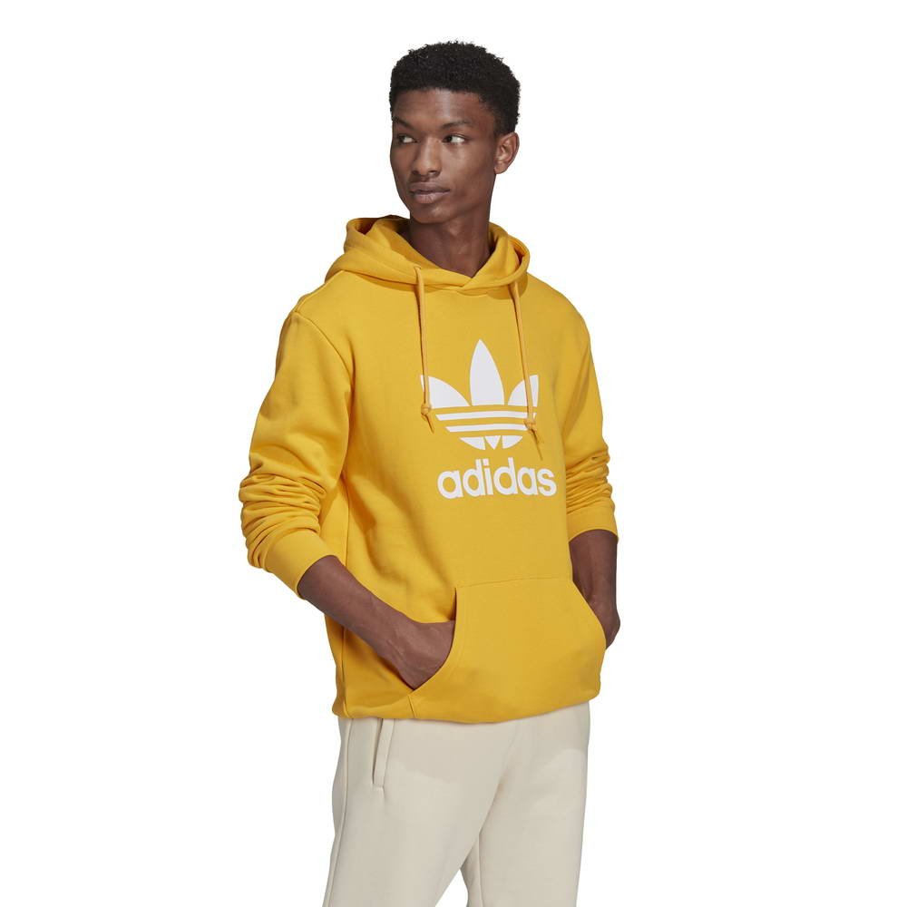 фото Худи мужское adidas trefoil hoody желтое xs