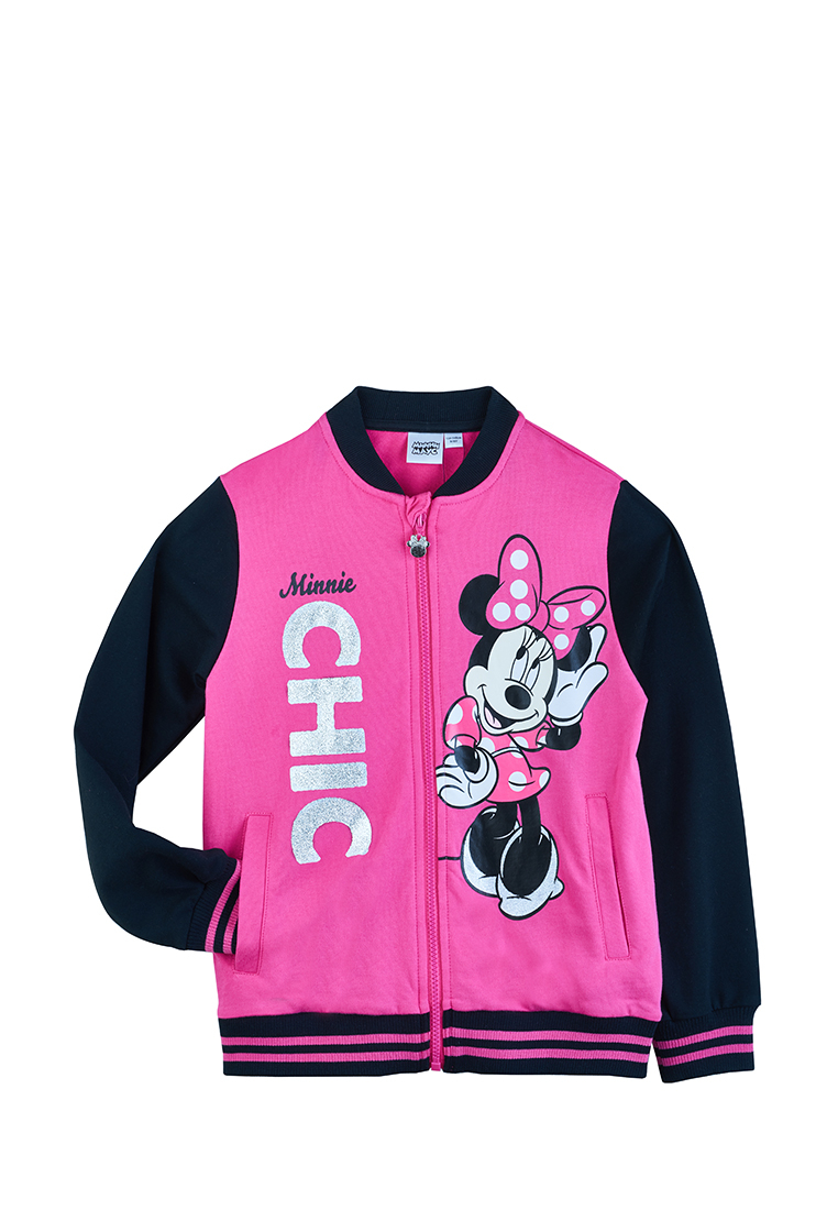 фото Толстовка детская minnie mouse ss21d39001248 фуксия/черный р.152