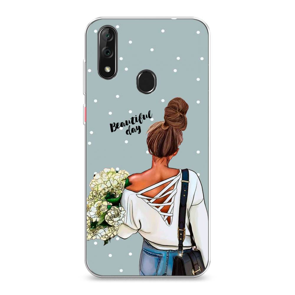 

Чехол Awog на ZTE Blade V10 / ЗТЕ Блэйд V10 "Beautiful day", Голубой;коричневый;бежевый, 132750-6