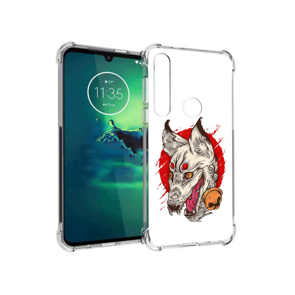 

Чехол MyPads Tocco для Motorola Moto G8 Plus страшная собака (PT227062.344.627), Прозрачный, Tocco