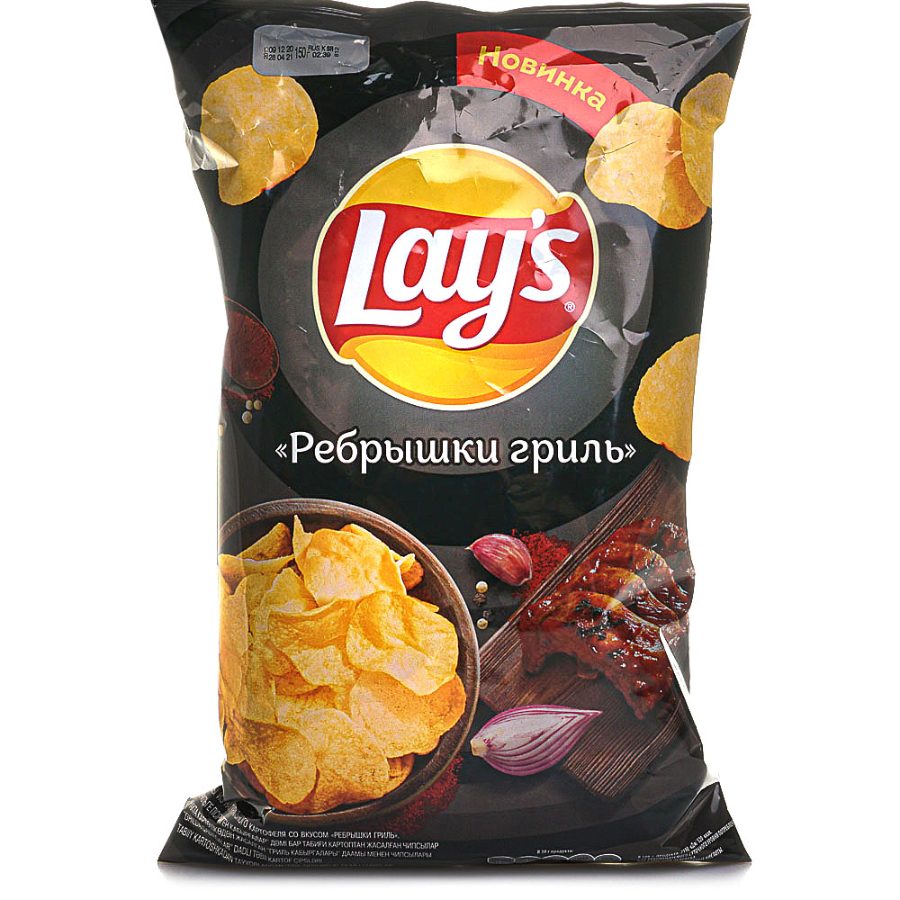 Чипсы картофельные Lay's ребрышки гриль 140 г