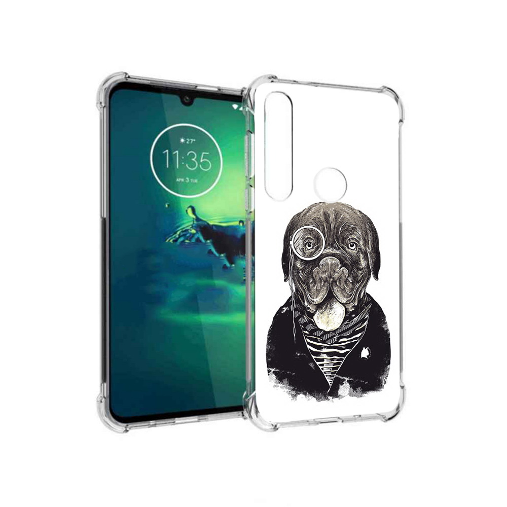 

Чехол MyPads Tocco для Motorola Moto G8 Plus солидный песик (PT227062.344.615), Прозрачный, Tocco