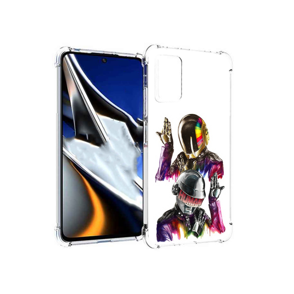 

Чехол MyPads Tocco для Xiaomi Poco X4 Pro 5G диско космонавты, Прозрачный, Tocco