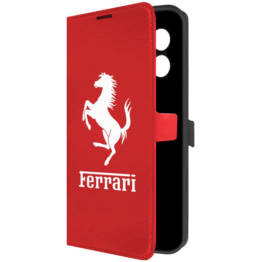 

Чехол-книжка Krutoff Eco Book для Xiaomi Redmi 12 Ferrari красный