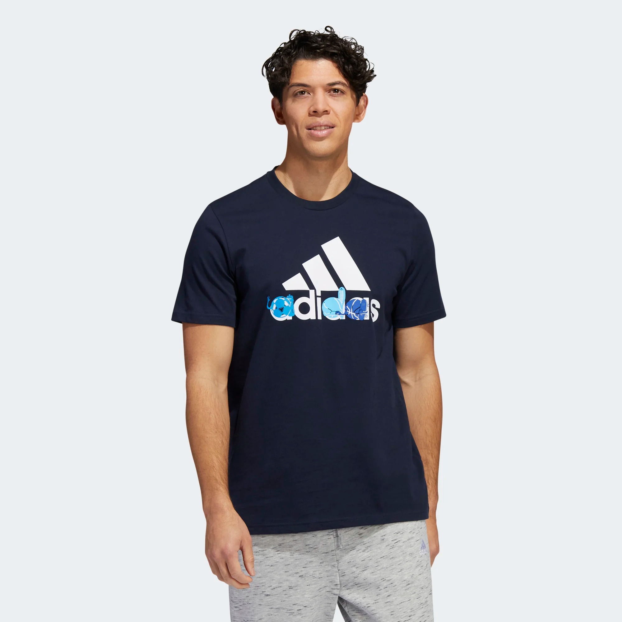 фото Футболка мужская adidas ill g tee 2 синяя 2xl