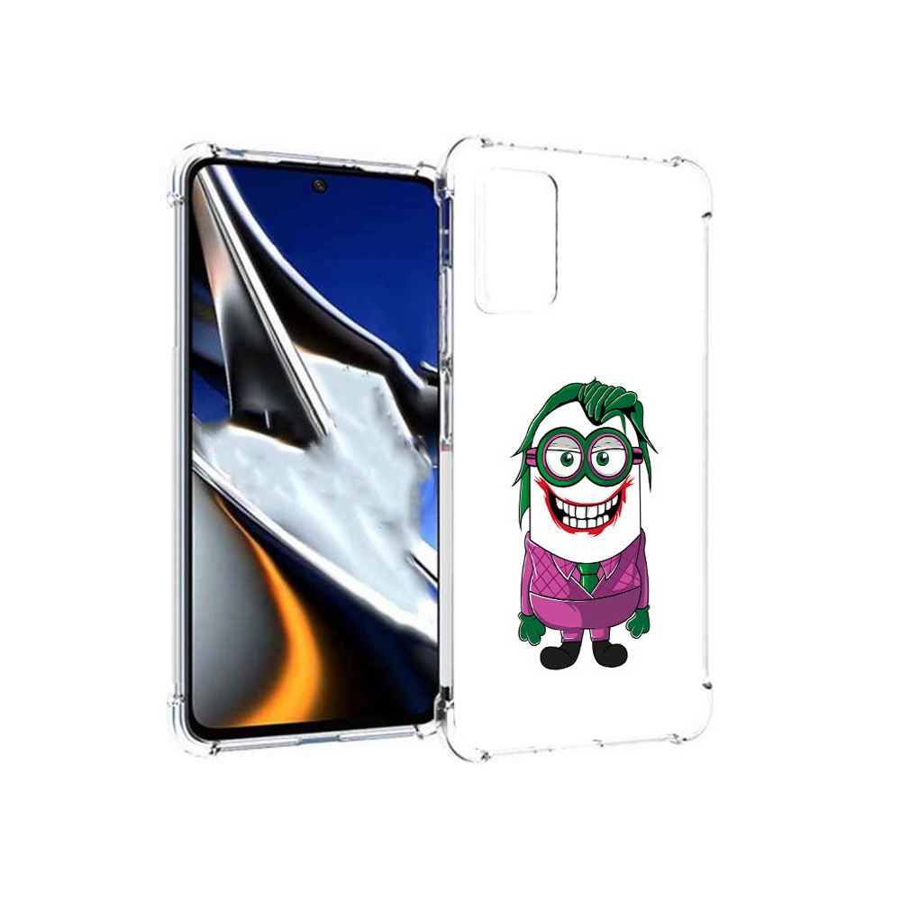 

Чехол MyPads Tocco для Xiaomi Poco X4 Pro 5G джокер миньон, Прозрачный, Tocco