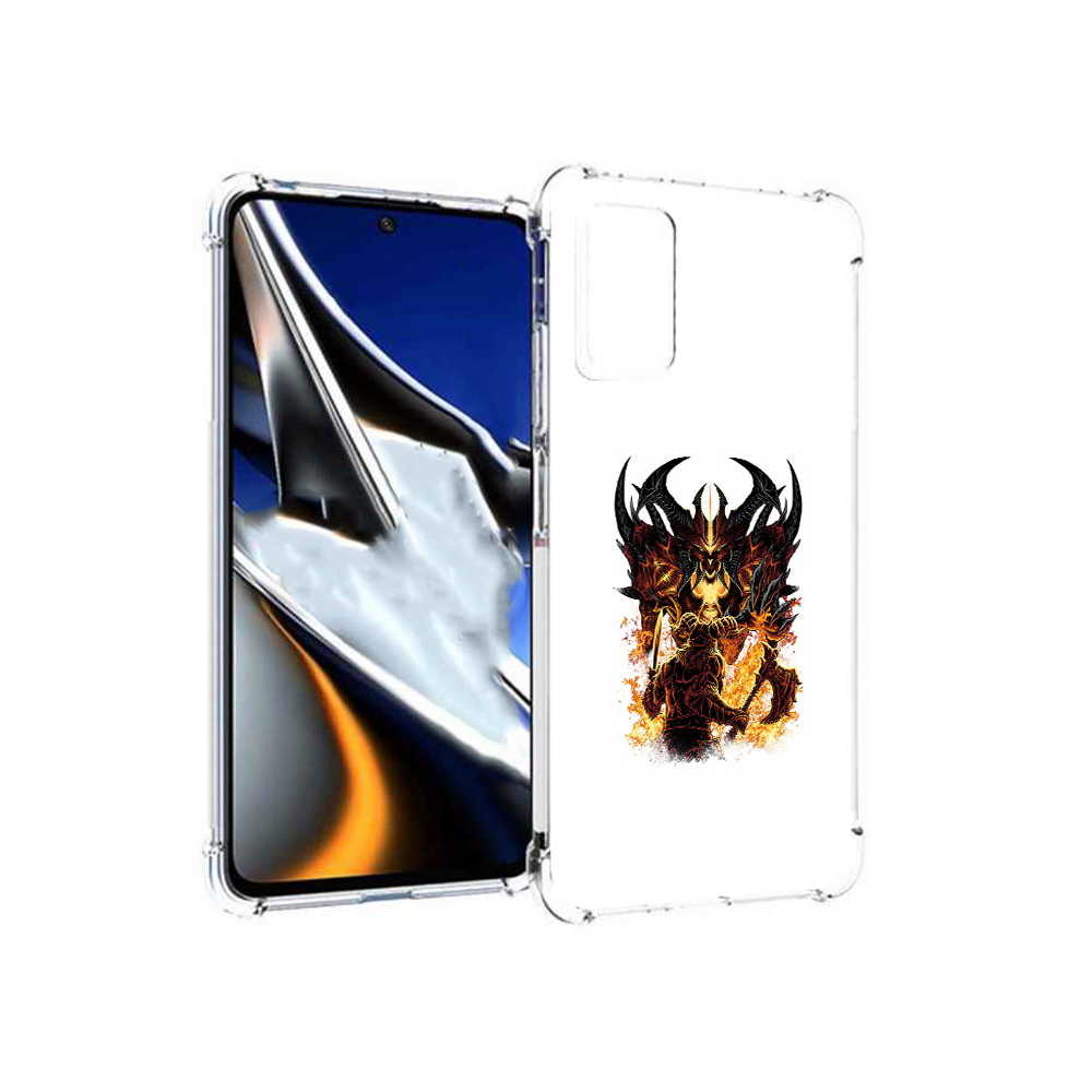 

Чехол MyPads Tocco для Xiaomi Poco X4 Pro 5G демон shadow fiend, Прозрачный, Tocco