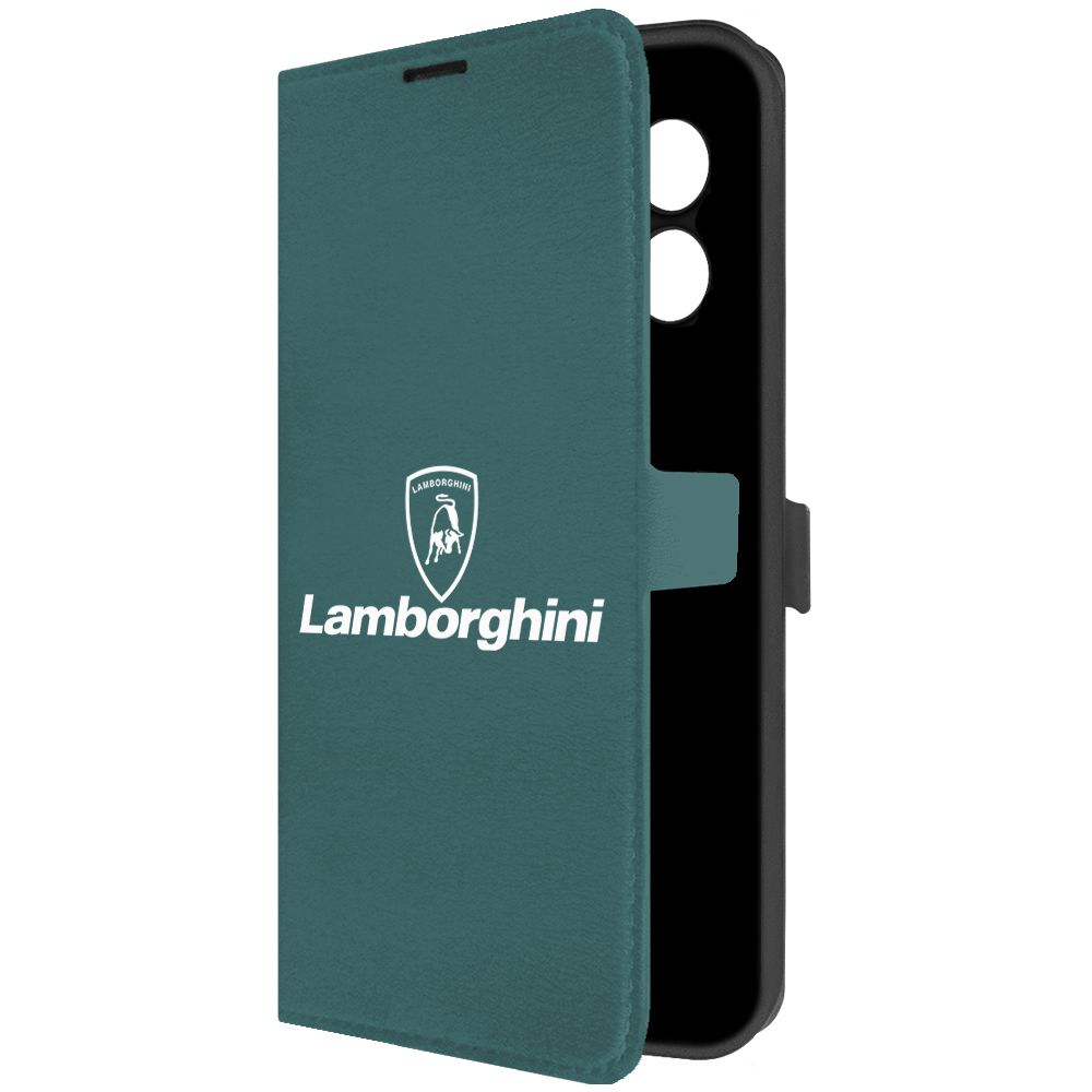 

Чехол-книжка Krutoff Eco Book для Xiaomi Redmi 12 Lamborghini зелёный опал, Зеленый