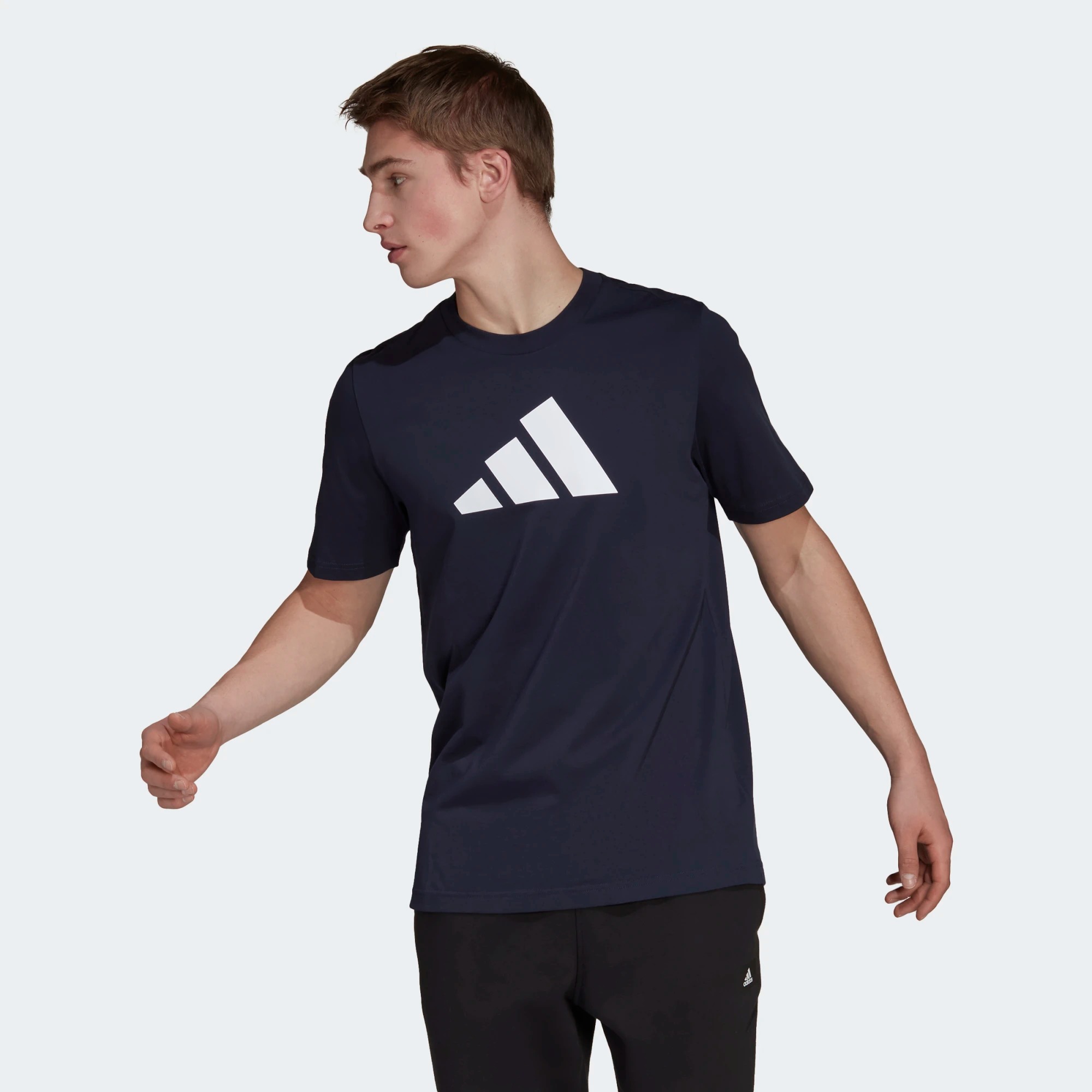 фото Футболка мужская adidas m fi 3bar tee черная s