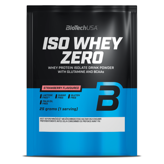 фото Изолят сывороточного протеина biotechusa iso whey zero порошок 25 г. клубника