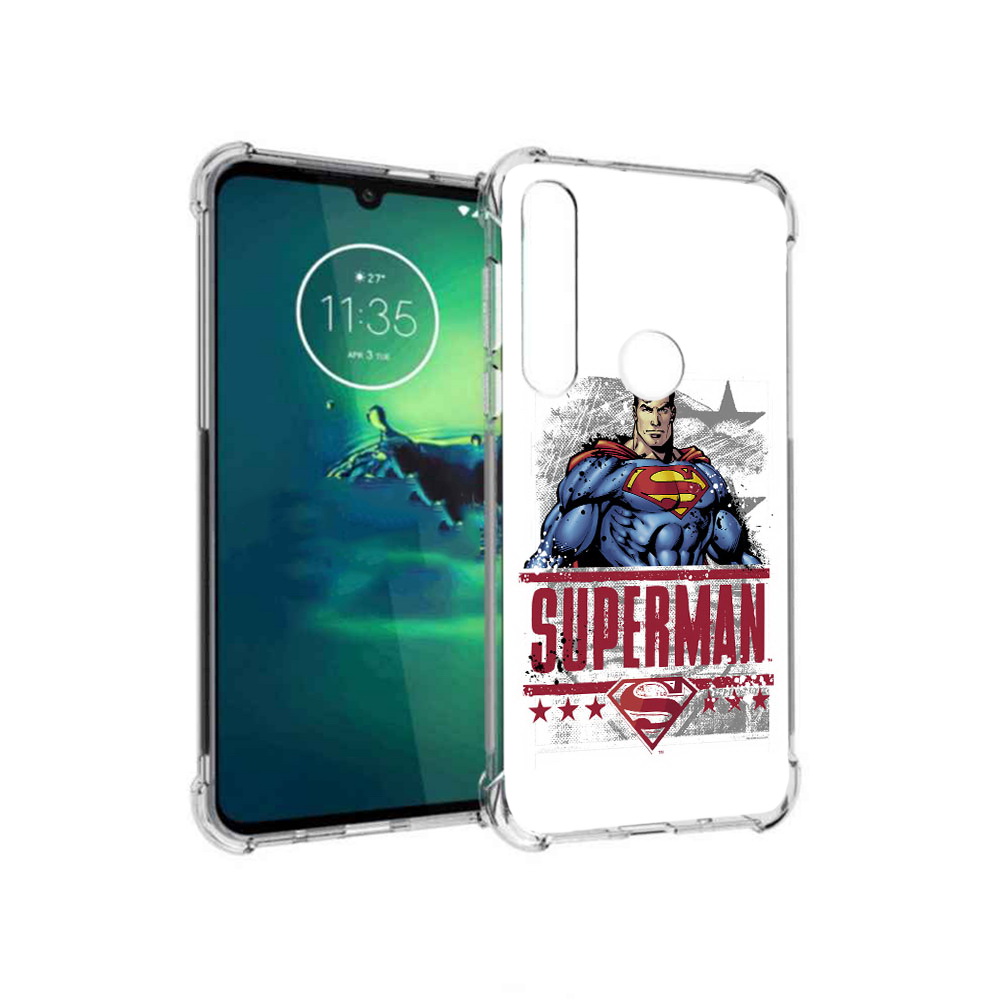 

Чехол MyPads Tocco для Motorola Moto G8 Plus рисунок супермен (PT227062.344.583), Прозрачный, Tocco