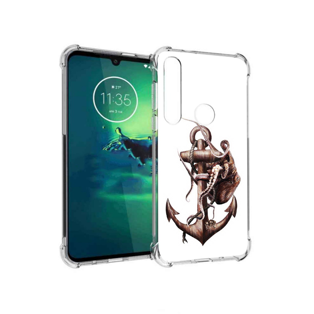 

Чехол MyPads Tocco для Motorola Moto G8 Plus ржавый якорь (PT227062.344.579), Прозрачный, Tocco