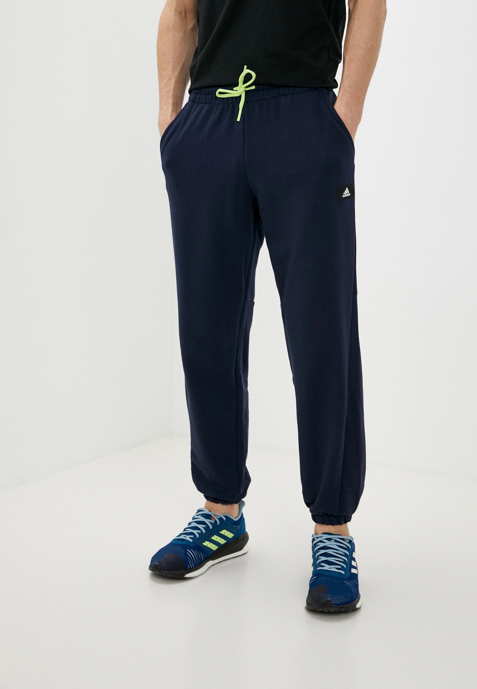 фото Спортивные брюки мужские adidas m fi 3bar pant черные l