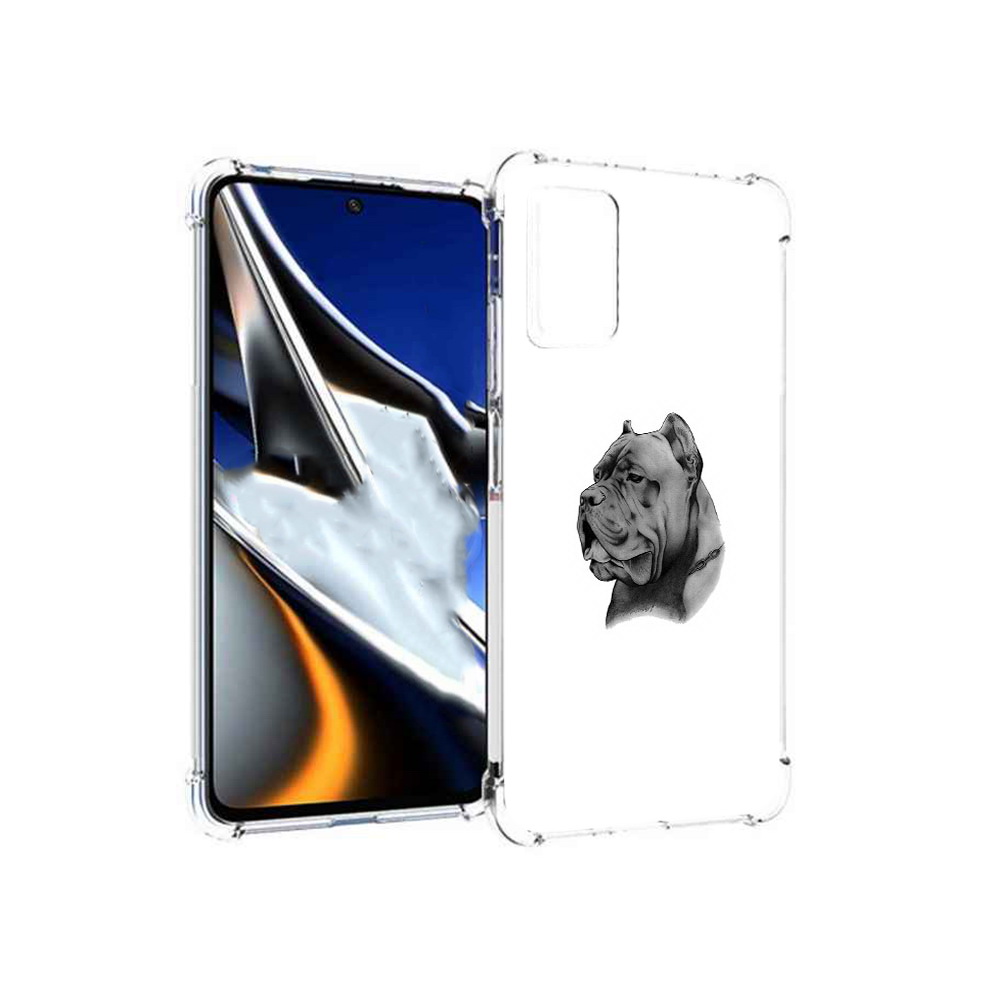 

Чехол MyPads Tocco для Xiaomi Poco X4 Pro 5G грозный бульдог, Прозрачный, Tocco