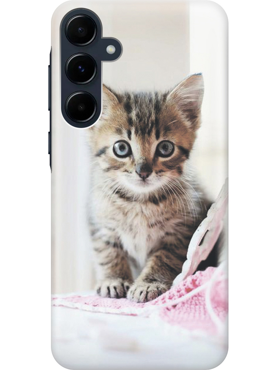 

Силиконовый чехол на Samsung Galaxy A35 с рисунком "Милый котенок", Белый;коричневый, 20012130