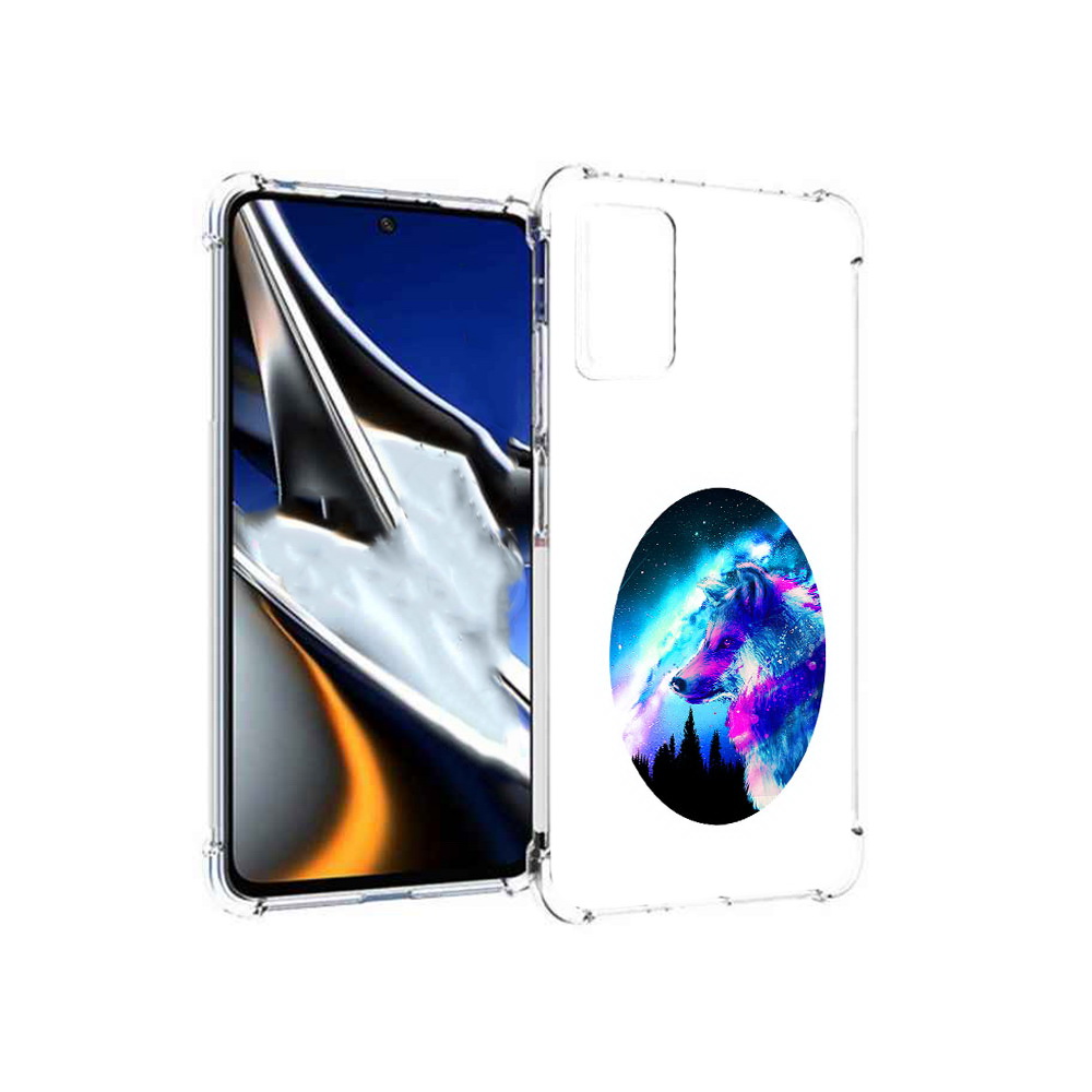 

Чехол MyPads Tocco для Xiaomi Poco X4 Pro 5G голубой волк, Прозрачный, Tocco