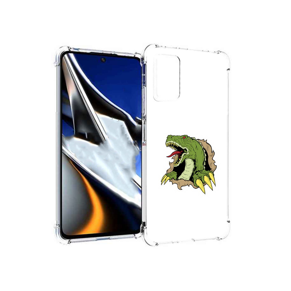 

Чехол MyPads Tocco для Xiaomi Poco X4 Pro 5G годзила, Прозрачный, Tocco