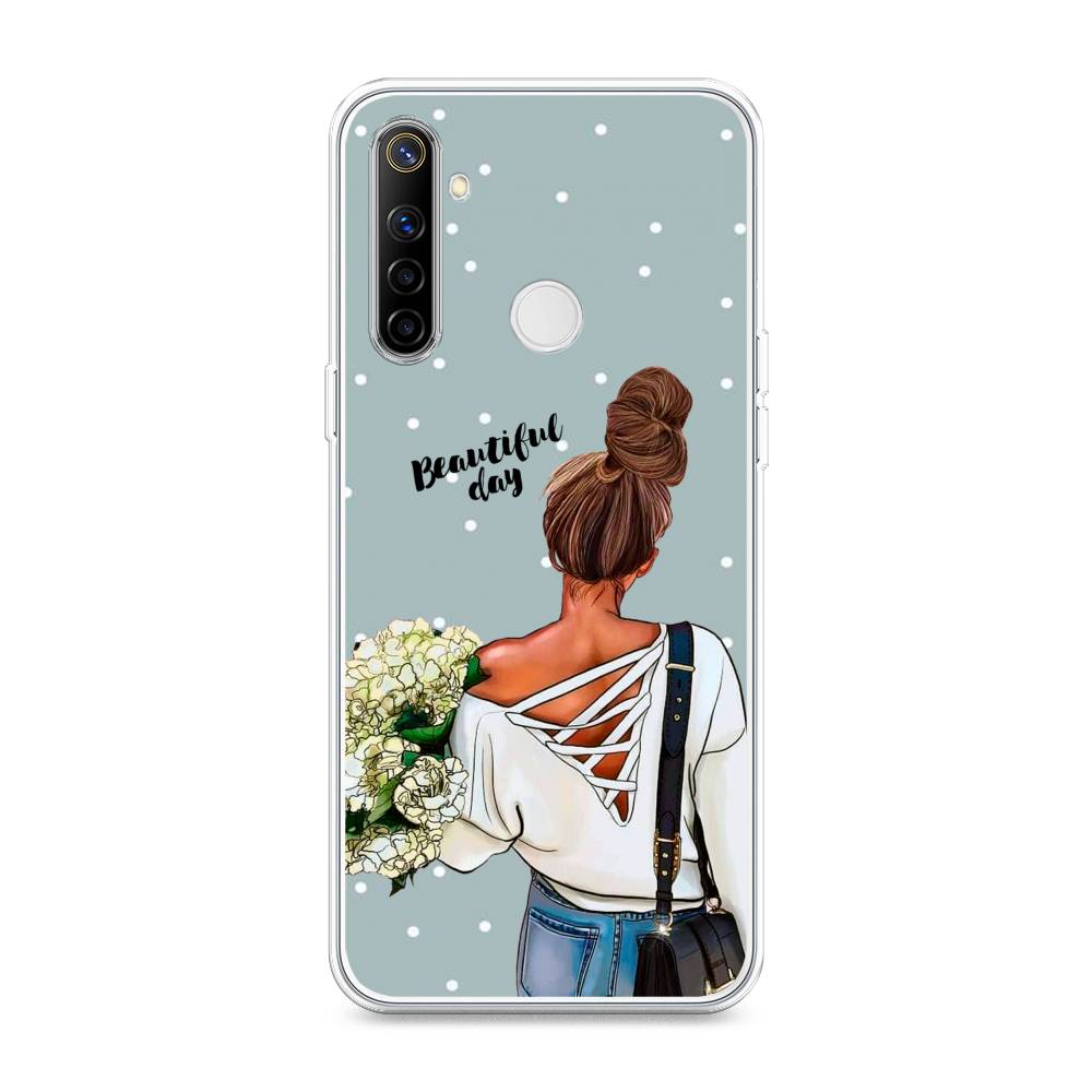 

Чехол Awog на Realme 6i "Beautiful day", Голубой;коричневый;бежевый, 252950-6