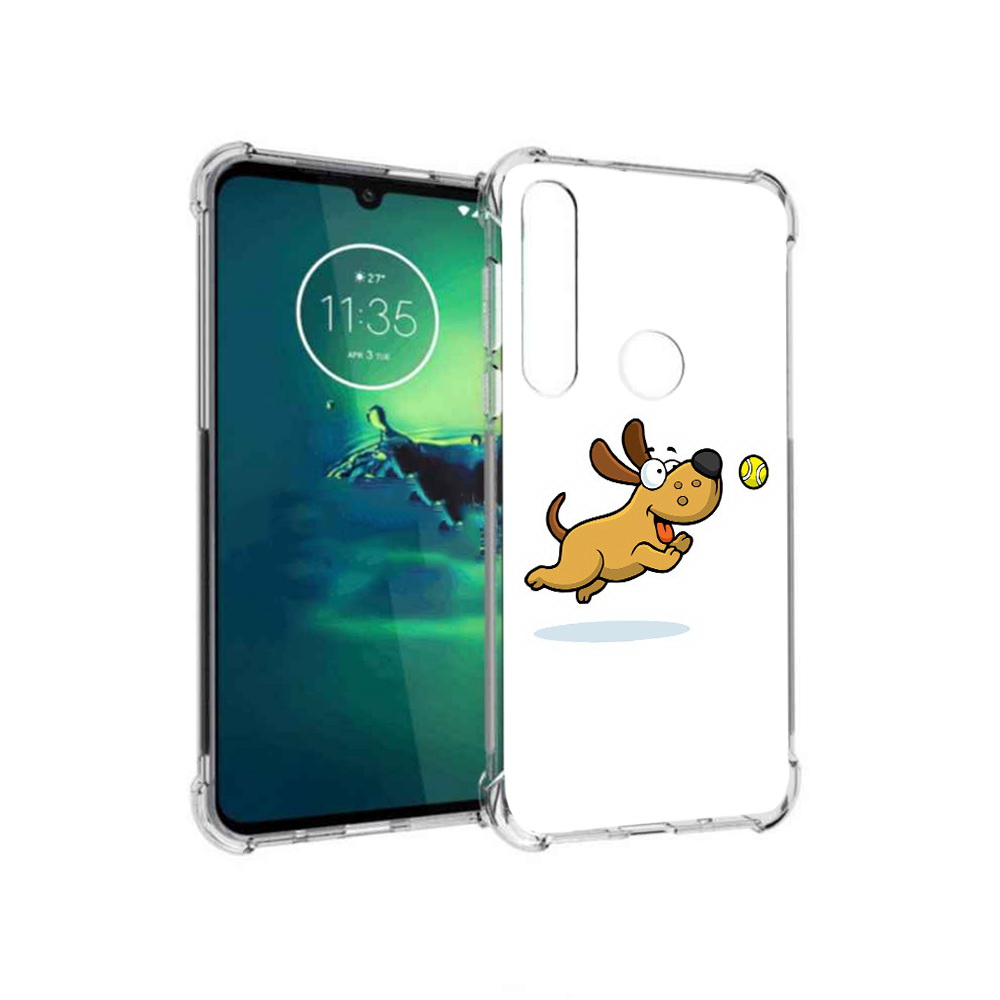 

Чехол MyPads Tocco для Motorola Moto G8 Plus пёсик (PT227062.344.563), Прозрачный, Tocco