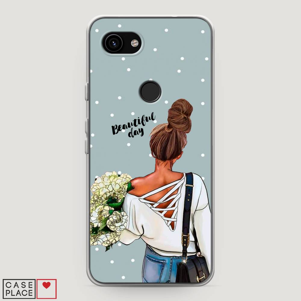 

Чехол Awog на Google Pixel 3a "Beautiful day", Голубой;коричневый;бежевый, 270150-6