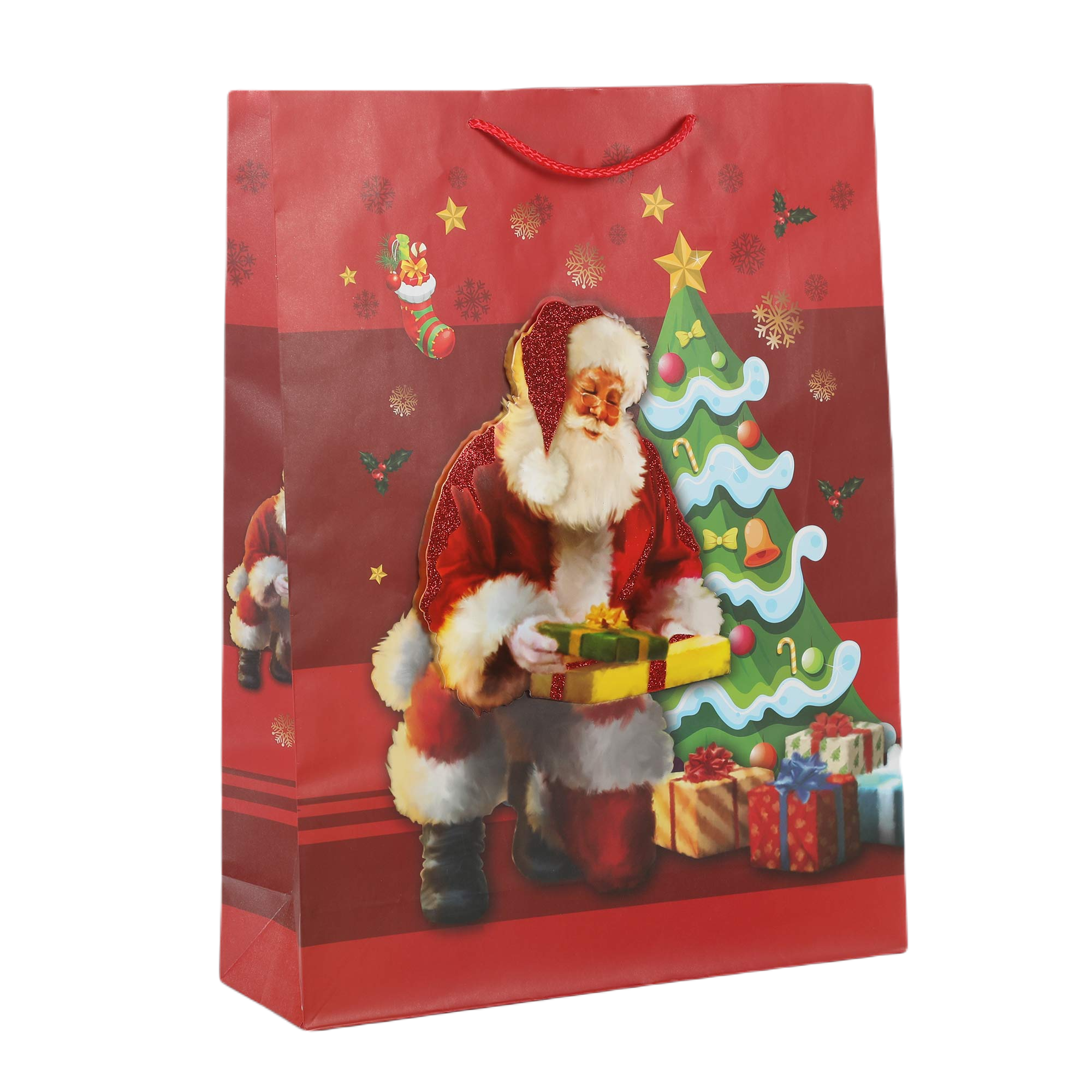 Пакет 38 x 12 x 50 см Due Esse Christmas Babbo natale 3D