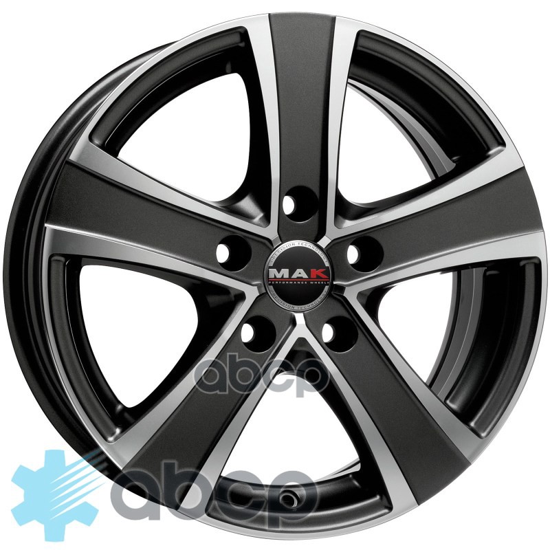

Колесный диск MAK, Fuoco5 9.5x19/5x108ET50 72 IceTitan, Титан;серебристый