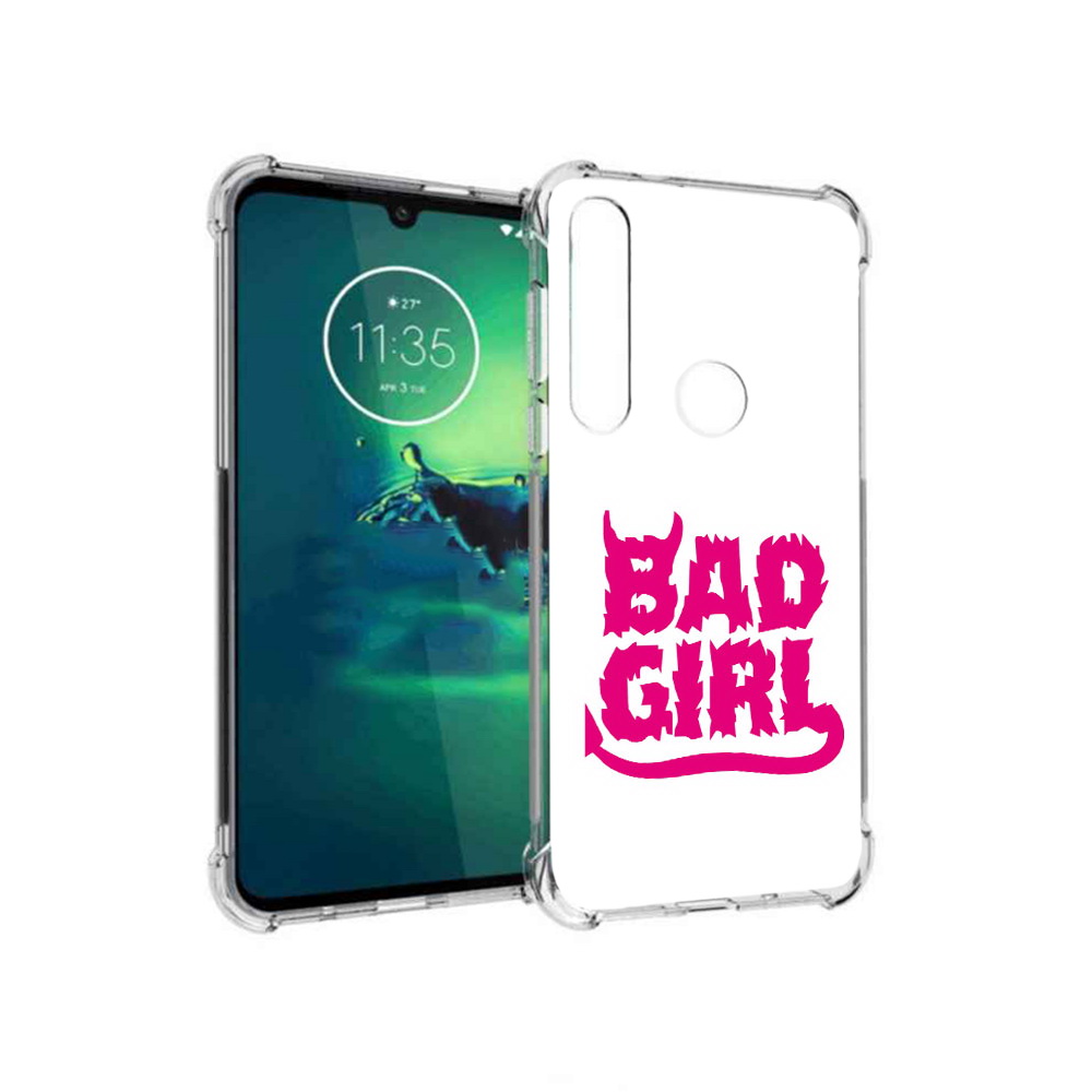 

Чехол MyPads Tocco для Motorola Moto G8 Plus плохая девочка (PT227062.344.545), Прозрачный, Tocco