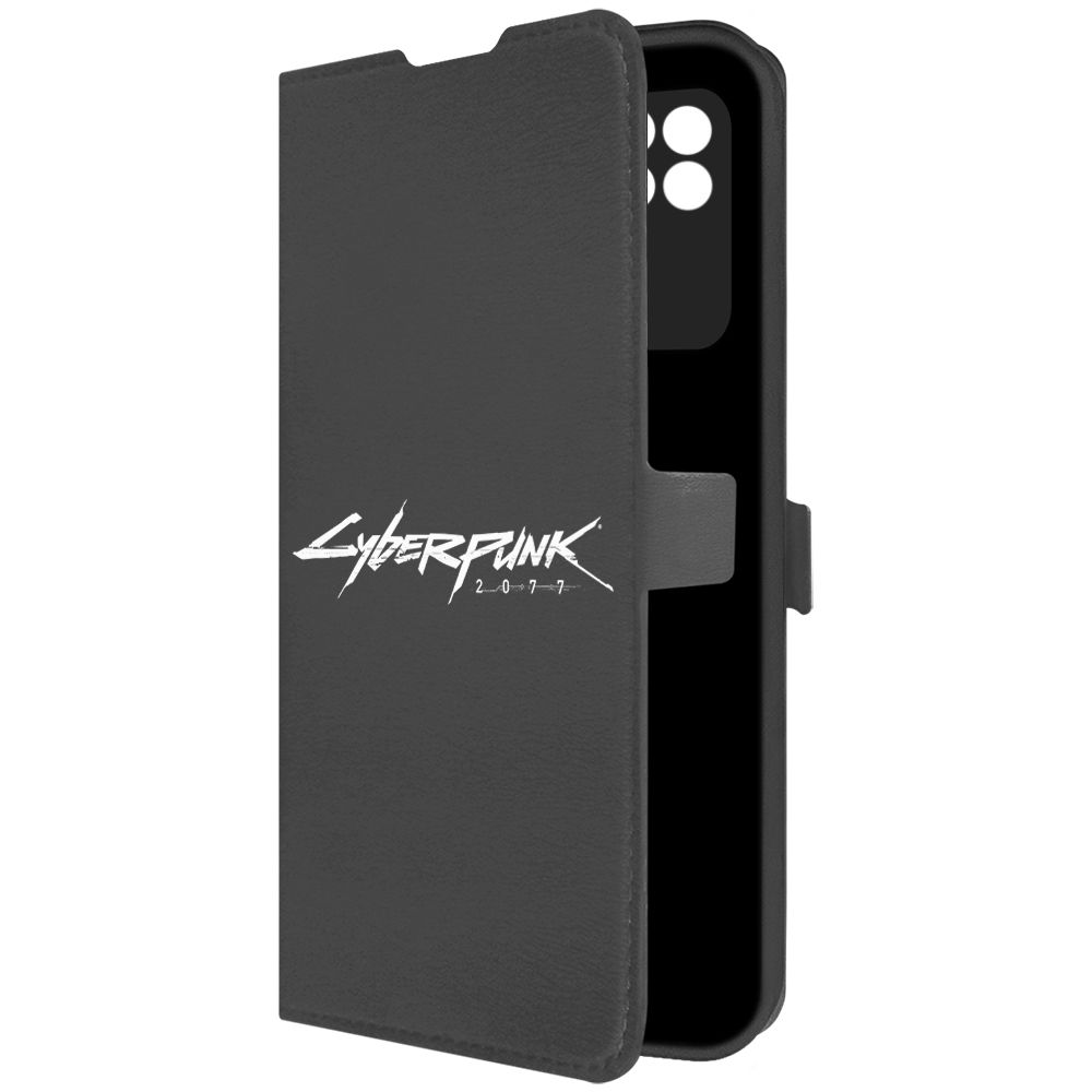

Чехол-книжка Krutoff Eco Book для Xiaomi Redmi 10A Сyberpunk 2077 (Киберпанк 2077), Черный