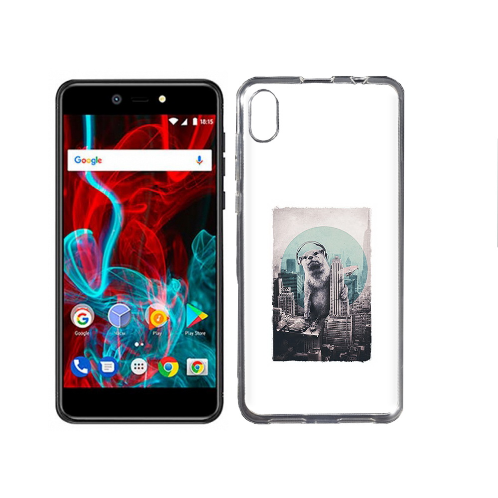 

Чехол MyPads Tocco для BQ-5211 Strike выдра в городе, Прозрачный, Tocco