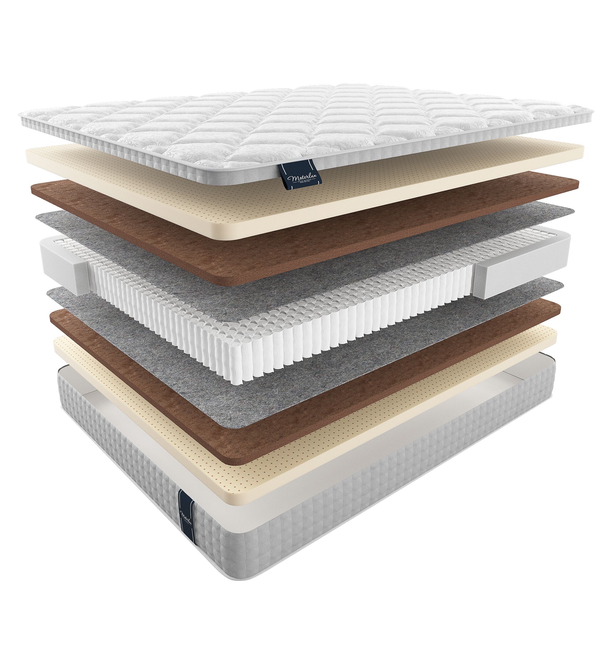 

Матрас Materlux VIP Impero Mix 185х220, Бежевый;белый;серый;серебристый, Impero Mix