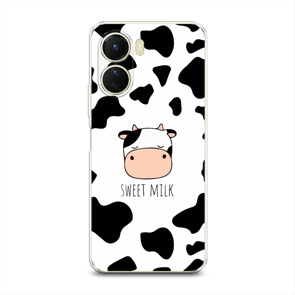 

Чехол на Vivo Y16 "Sweet milk", Розовый;белый;черный, 267850-1