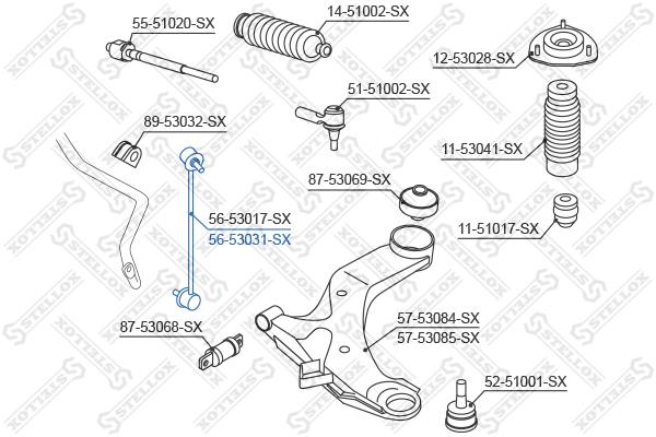 

Стойка стабилизатора Stellox 5653031SX