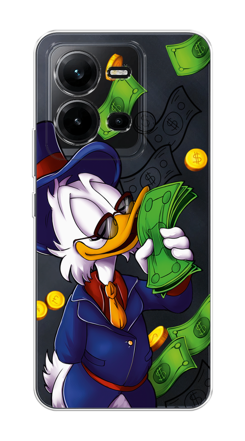 

Чехол на Vivo V25 "Scrooge McDuck with Money", Синий;зеленый;белый, 267650-6