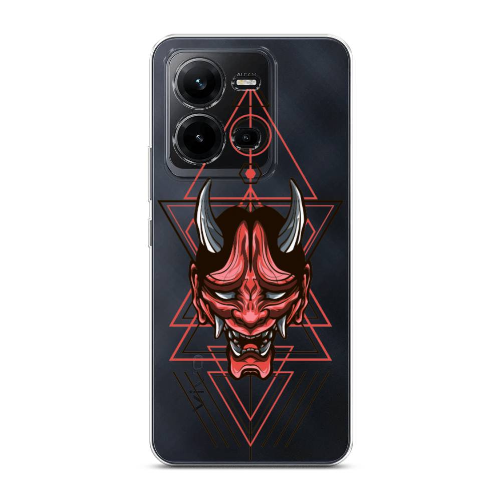

Чехол на Vivo V25 "Hanya Oni mask", Серый;красный;черный, 267650-4