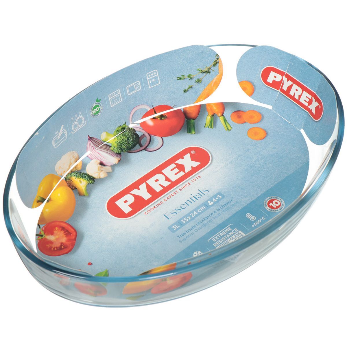 фото Форма для выпечки стекло, 24х35х6 см, 3 л, овал, pyrex, smart cooking, 346b000/5046/5646 nobrand