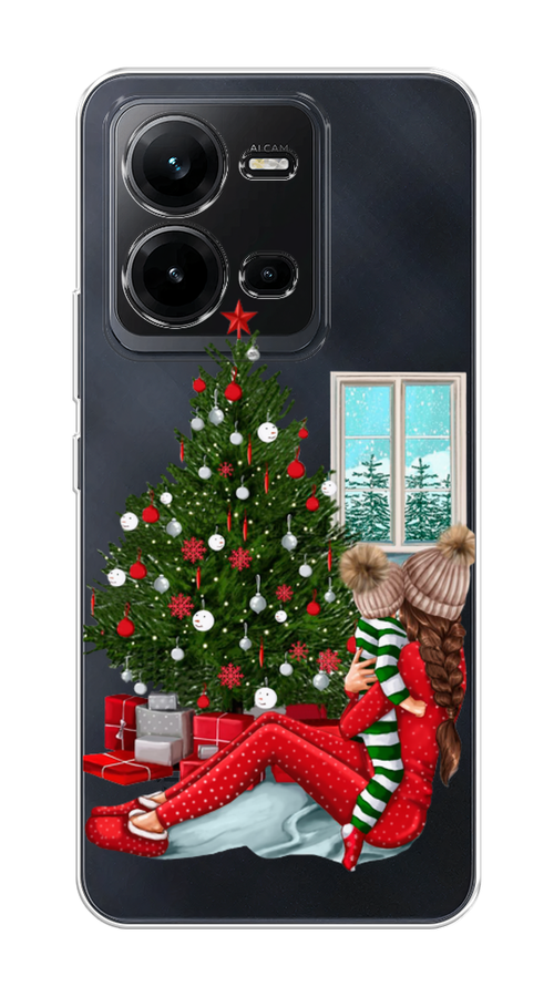 

Чехол на Vivo V25 "Новый год с мамой", Красный;зеленый;голубой, 267650-6