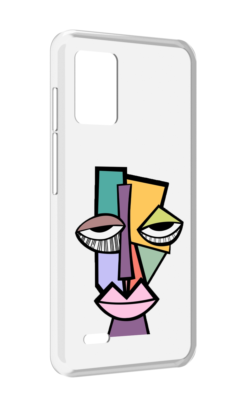 

Чехол MyPads лицо из квадратиков с глазами женский для UMIDIGI Bison X10S / Bison X10G, Прозрачный, Tocco